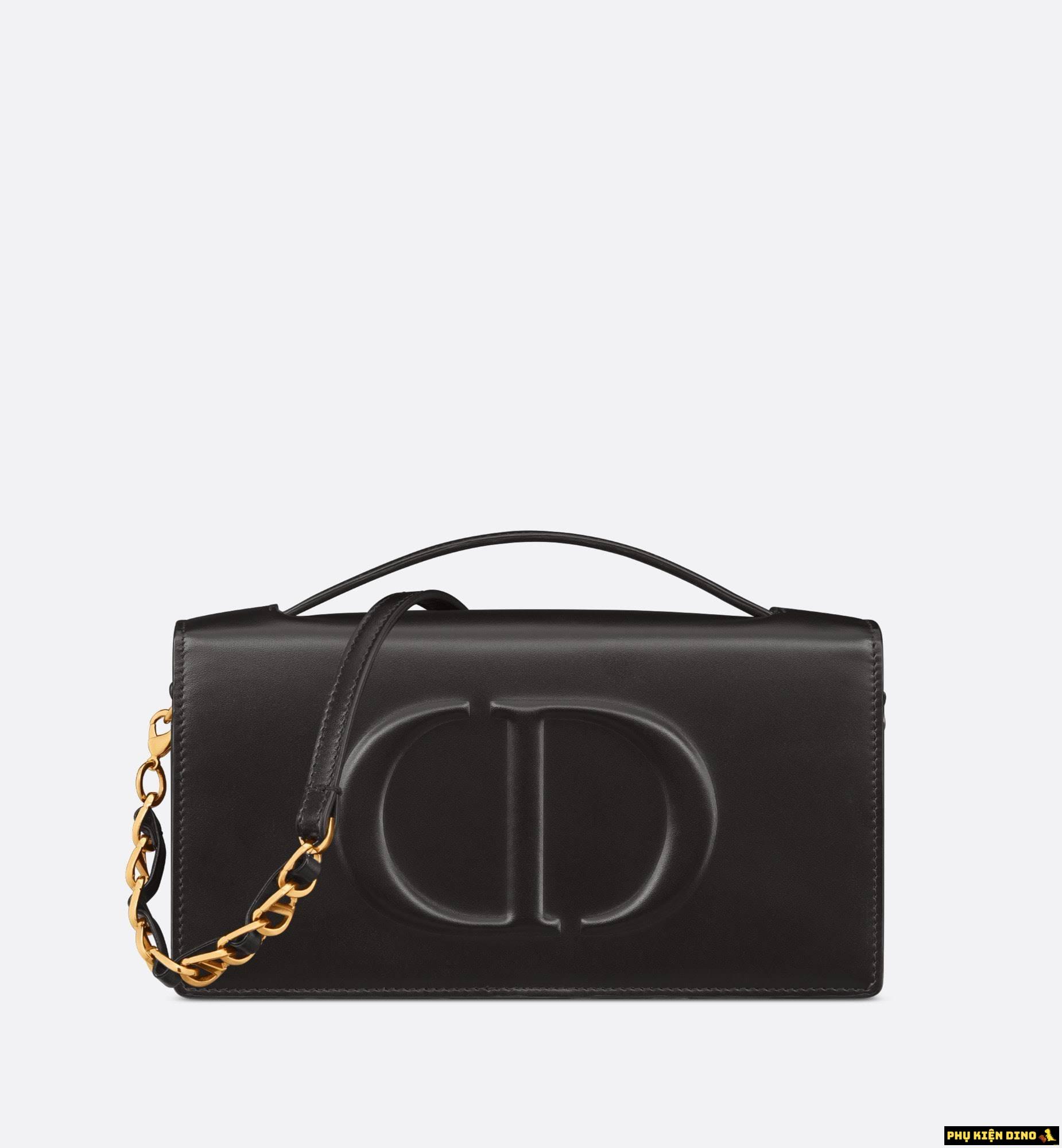 Túi Dior CD Mini Bag Black Calfskin Embossed 2 Túi Dior CD Black Calfskin Embossed