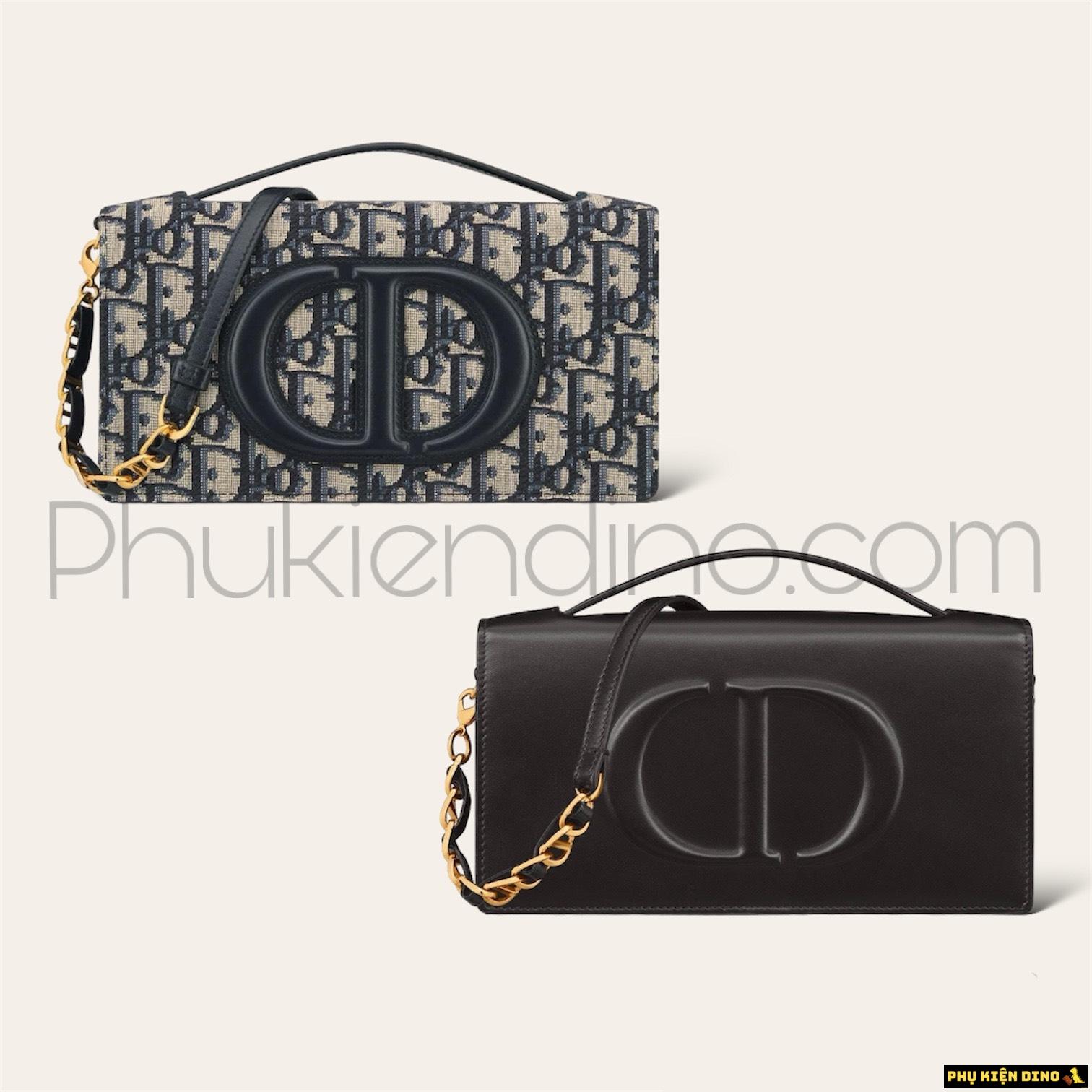 Túi Dior CD Mini Bag Black Calfskin Embossed 1 Túi Dior CD Mini Bag Black Calfskin Embossed