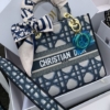 Túi Dior Medium Lady D-lite Blue Black Multicolor 9 Túi Dior Medium Lady Blue Multicolor