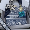 Túi Dior Medium Lady D-lite Blue Black Multicolor 8 Túi Dior Medium Lady Blue Size 22