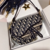 Túi Dior Saddle Bag With Strap Grained Calfskin 17 Túi Dior Saddle Bag Blue Dior Oblique
