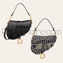 Túi Dior Saddle Bag With Strap Grained Calfskin