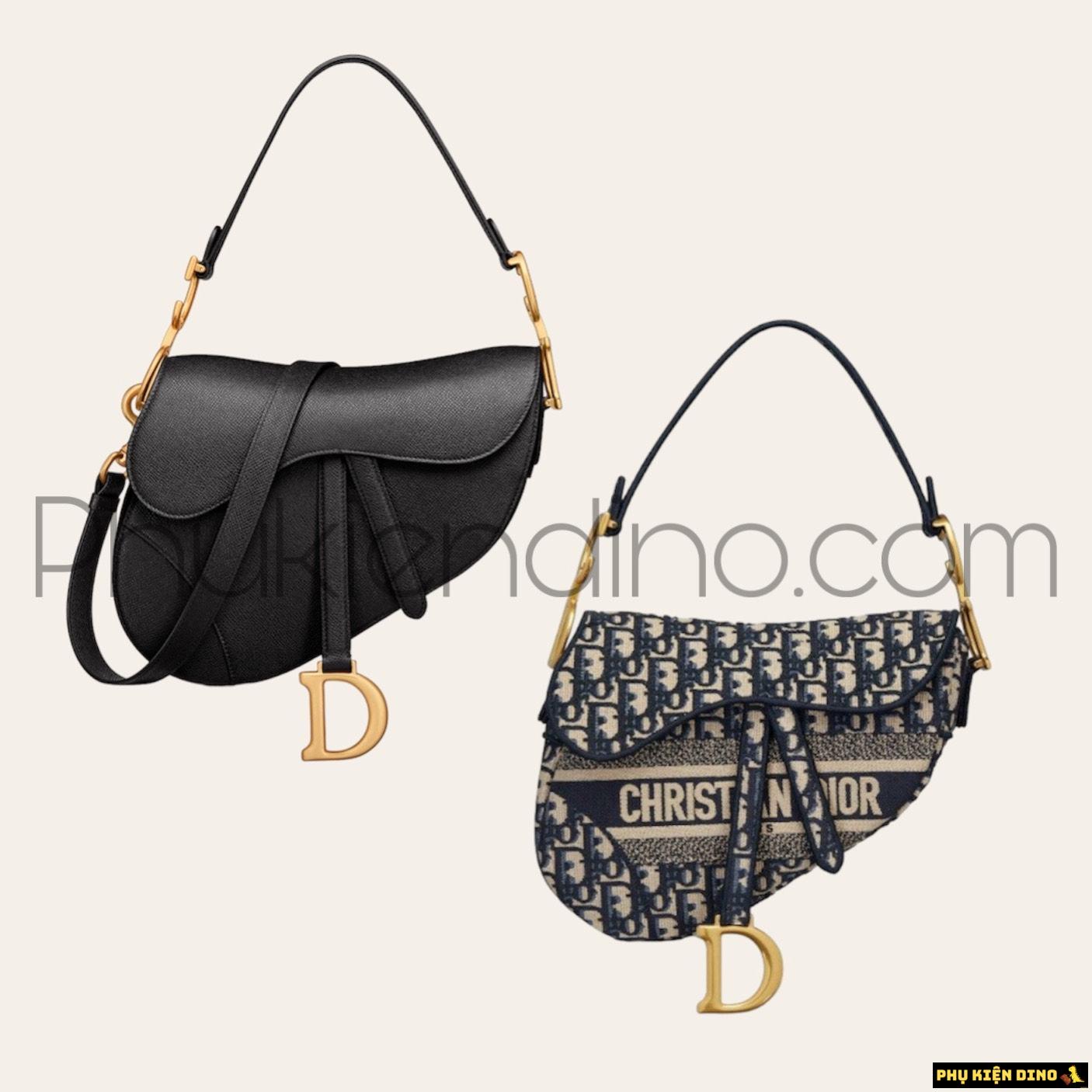 Túi Dior Saddle Bag With Strap Grained Calfskin