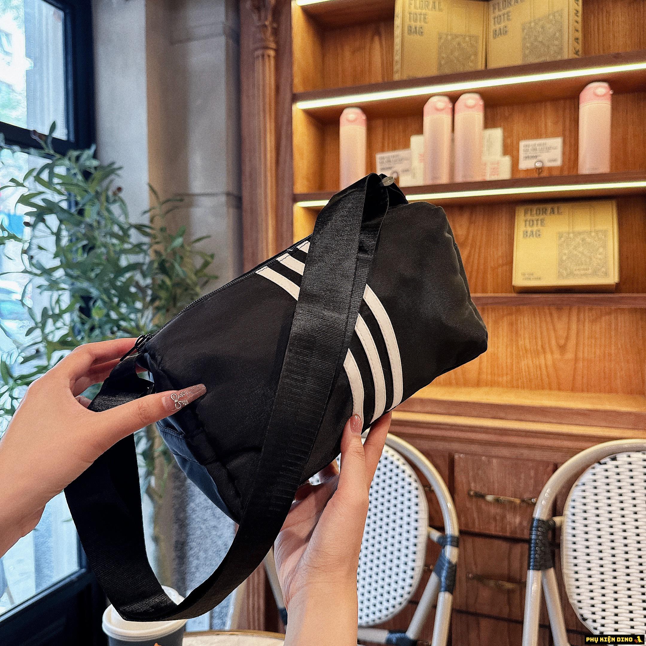 Túi Trống 3 Sọc Trắng Đen Basic Size 26 9 Túi Empty Bag 3 Stripes Size 26