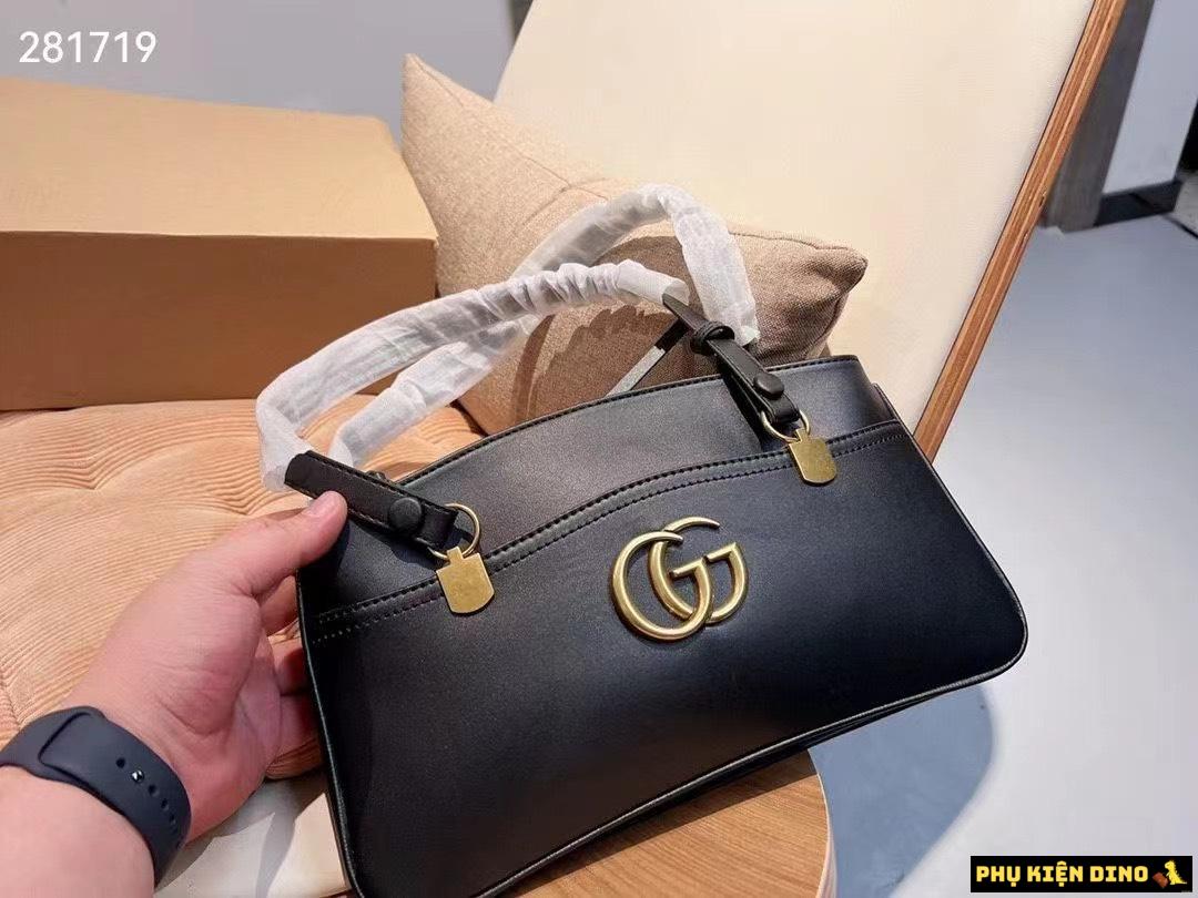 Túi Gucci Arli Lớn Size 30 3 Màu Trắng Đen Họa Tiết 3 Túi GUCCI Arli Large Top Handle Bag màu Đen