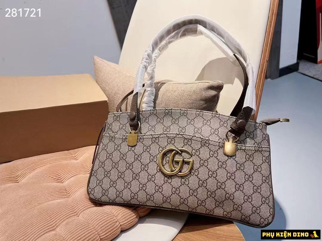 Túi Gucci Arli Lớn Size 30 3 Màu Trắng Đen Họa Tiết 4 Túi Gucci Arli Lớn Size 30 Họa Tiết Nâu Kem