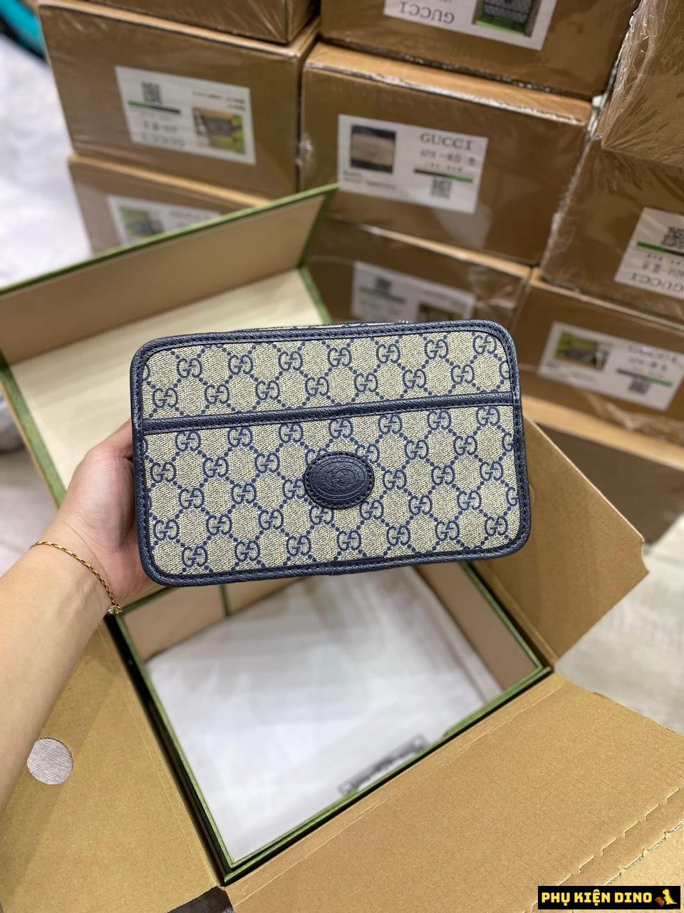 Túi Đeo Vai Gucci GG Shoulder Bag 4 Màu 6 Túi Gucci GG Shoulder Bag 7658572 K9GSN 4075 Màu Be Viền Xanh