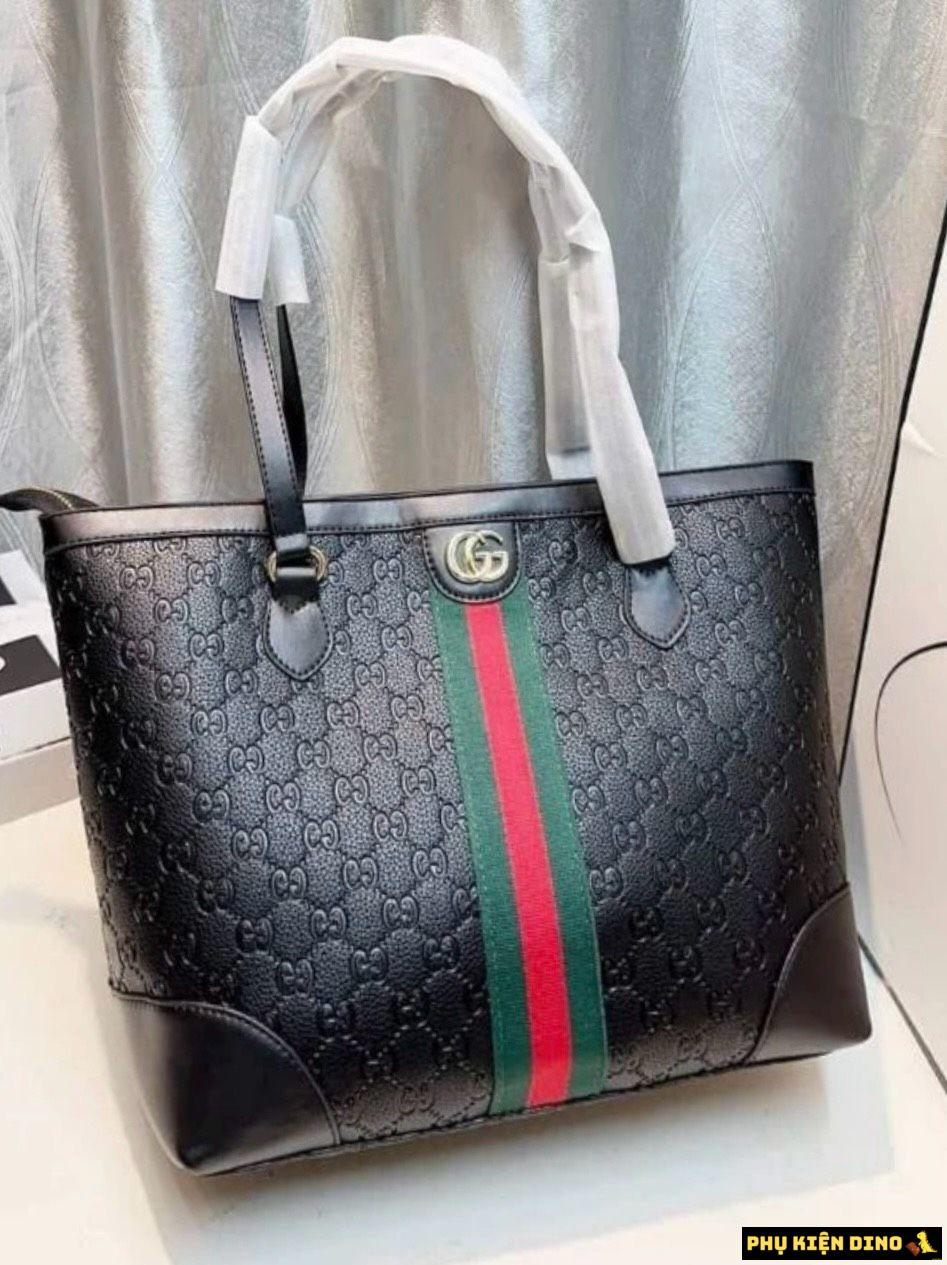 Túi Gucci Ophidia Medium Tote Đen Họa Tiết Size 32 7 Túi Gucci Ophidia Medium Tote Black Size 32