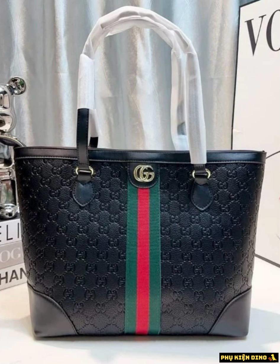 Túi Gucci Ophidia Medium Tote Đen Họa Tiết Size 32 6 Túi Gucci Ophidia Medium Tote Black