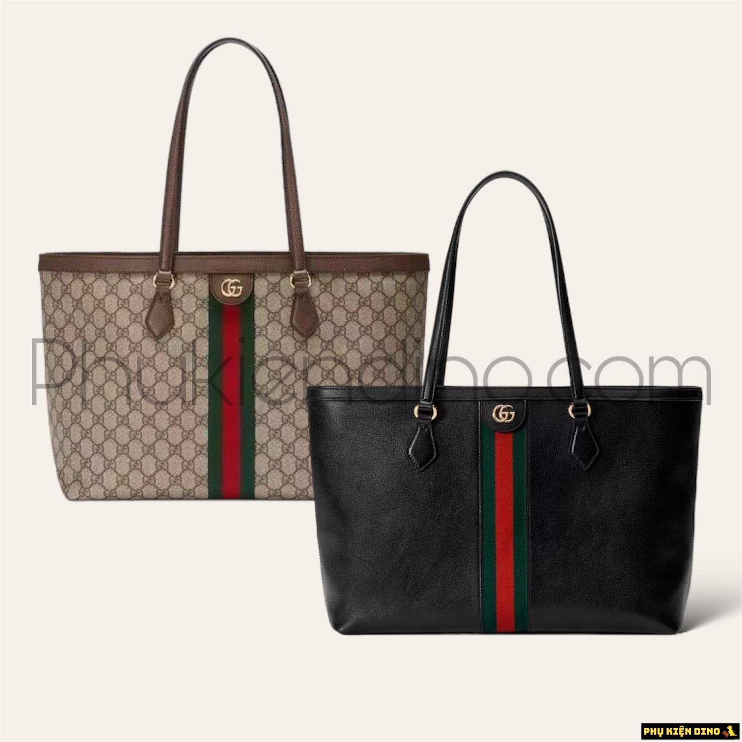 Túi Gucci Ophidia Medium Tote Đen Họa Tiết Size 32 1 Túi Gucci Ophidia Medium Tote Đen Họa Tiết Size 32