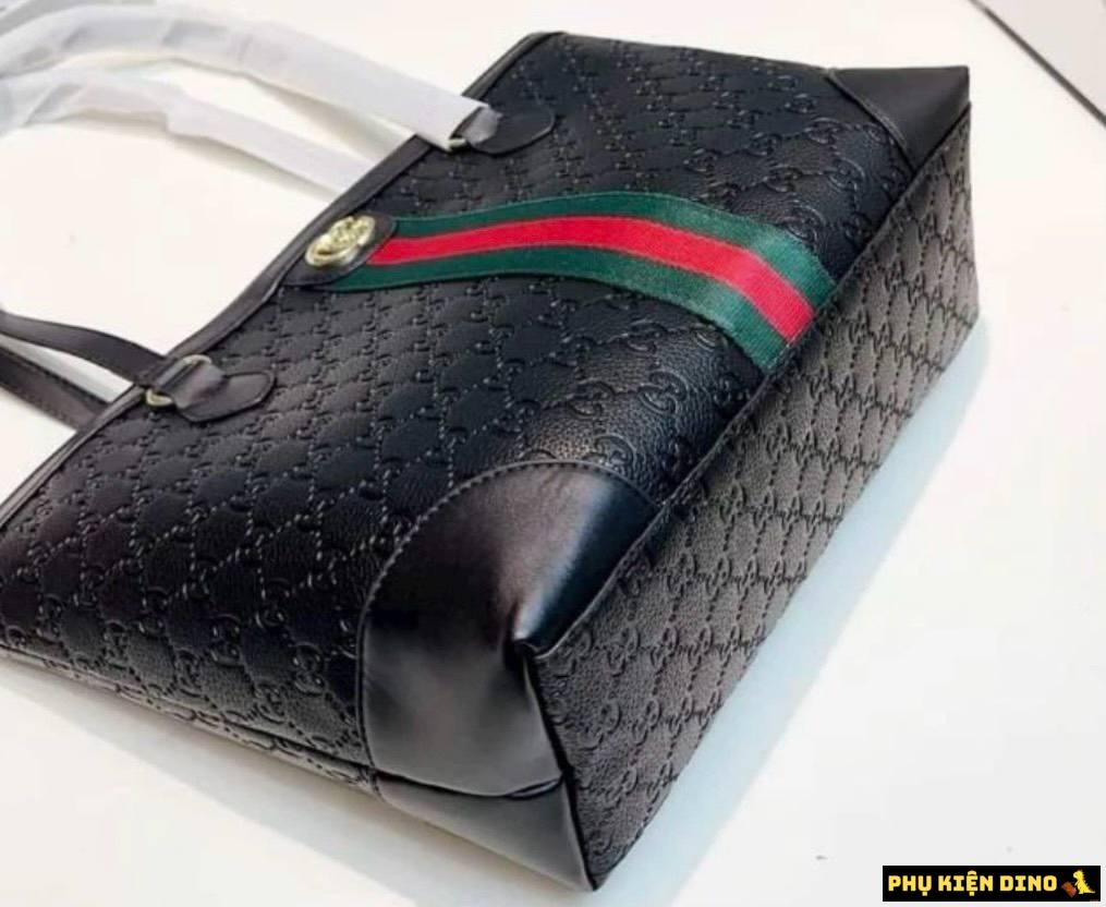Túi Gucci Ophidia Medium Tote Đen Họa Tiết Size 32 3 Túi Gucci Ophidia Medium Tote màu Đen Size Lớn