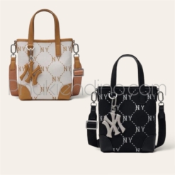 Túi Hộp MLB Diamond Monogram Jacquard Mini Nâu Đen