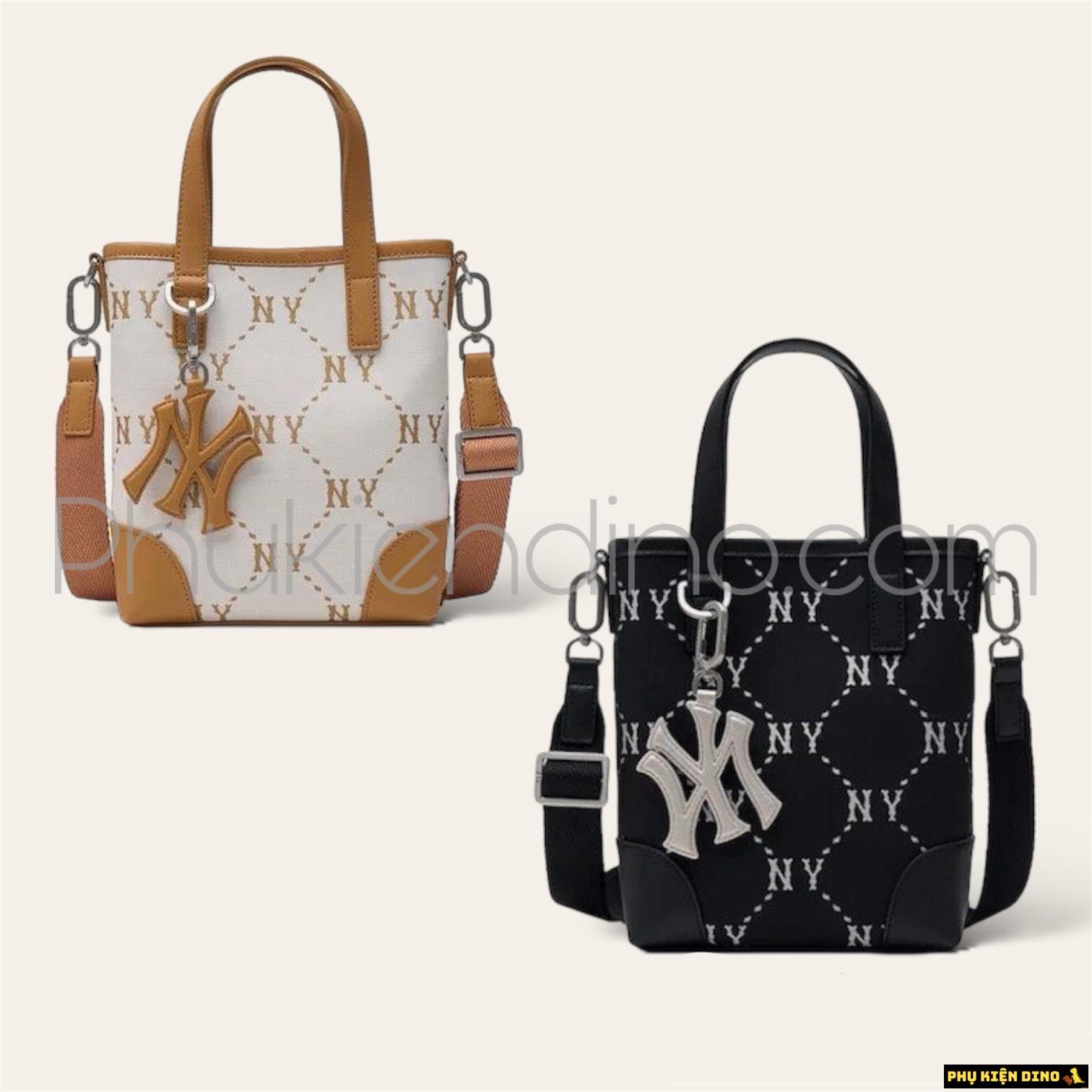 Túi Hộp MLB Diamond Monogram Jacquard Mini Nâu Đen 1 Túi Hộp MLB Diamond Monogram Jacquard Mini Nâu Đen