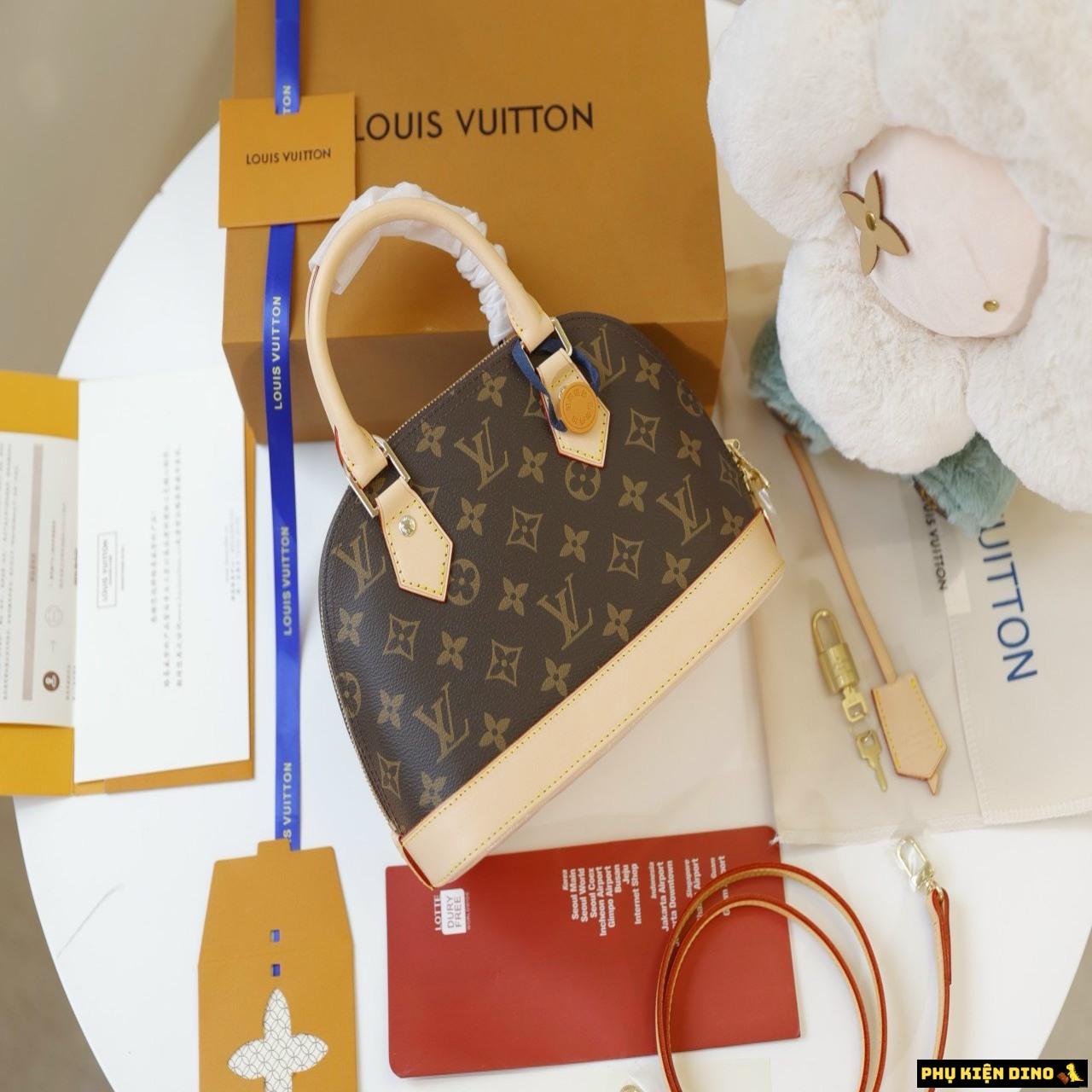 Túi Louis Vuitton LV Hến Alma BB Monogram Brown 14 Túi Louis Vuitton Alma BB Monogram Nâu Kem
