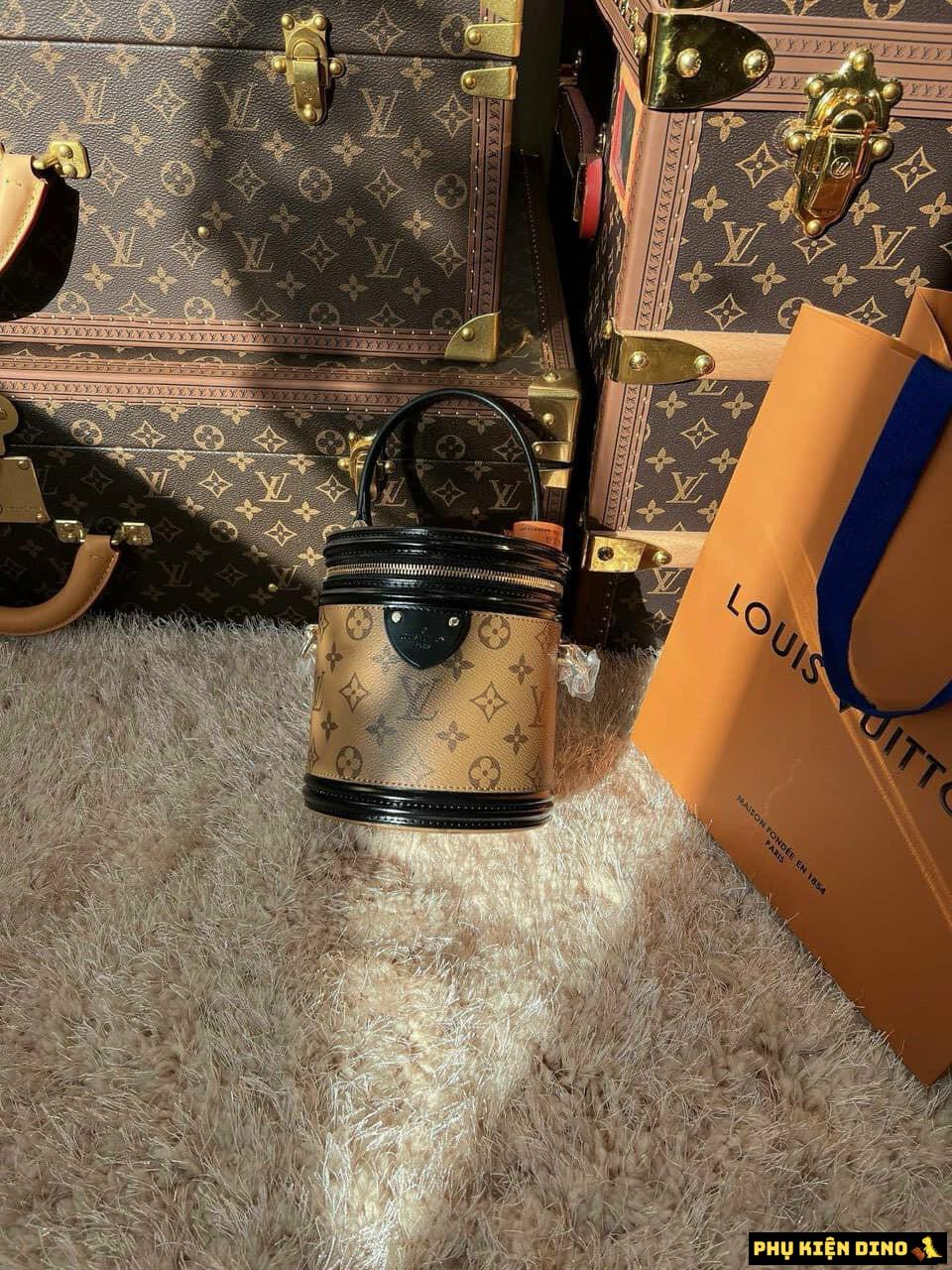 Túi Louis Vuitton LV Cặp Lồng Cannes Monogram M43986 6 Túi Louis Vuitton LV Cannes Đen Nâu