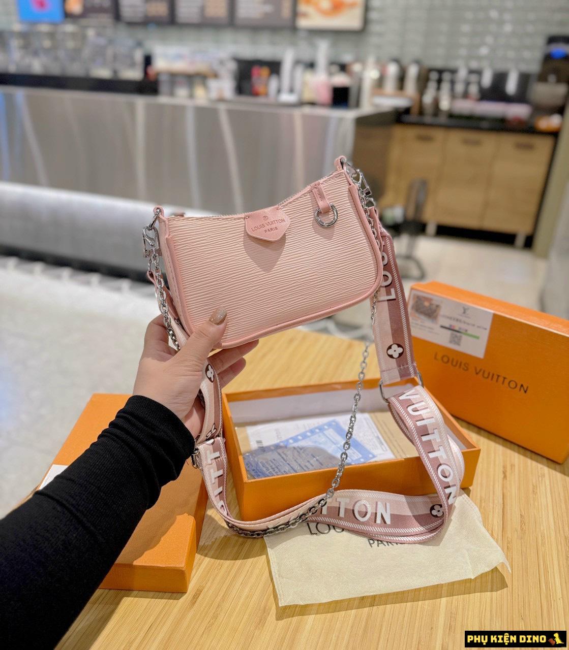 Túi Louis Vuitton LV Easy Pouch On Strap Pink M80483 4 Túi Louis Vuitton LV Easy Pouch On Strap Pink Màu Hồng Phán