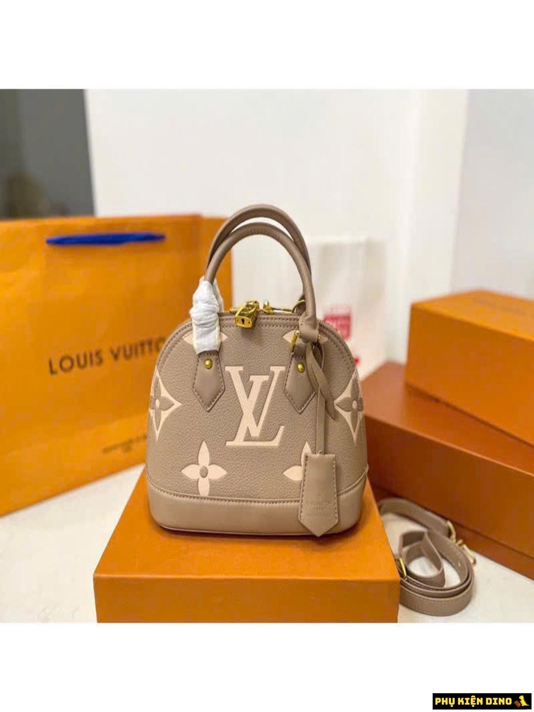 Túi Louis Vuitton LV Hến Alma BB Họa Tiết Sang Trọng 4 Túi Louis Vuitton LV Hến Alma BB Nâu Kem