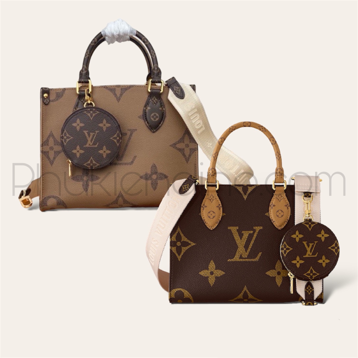 Túi Louis Vuitton LV OnTheGo Monogram Reverse Nâu 1 Túi Louis Vuitton LV OnTheGo Monogram Reverse Nâu