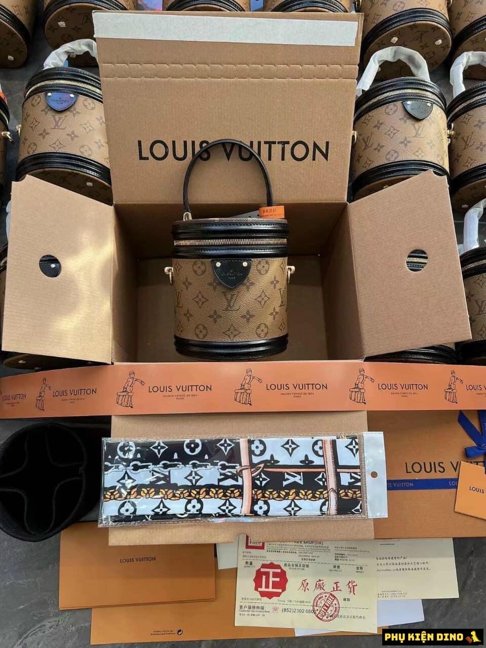 Túi Louis Vuitton LV Cặp Lồng Cannes Monogram M43986 4 Túi LV Cannes Trống Dáng Cốp