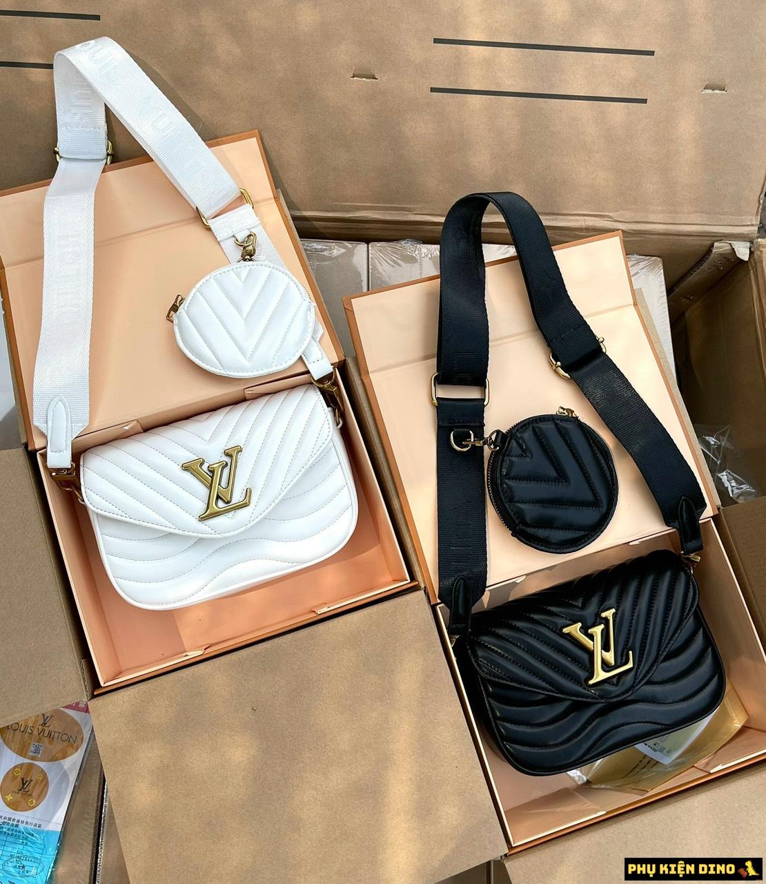 Túi Xách Louis Vuitton New Wave Smooth Cowhide 2 Túi LV New Wave Smooth Cowhide Trắng Đen