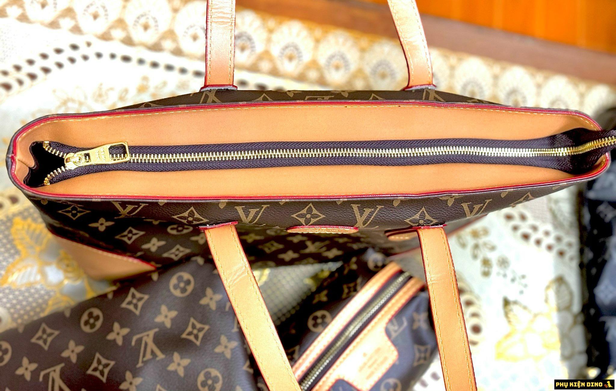 Combo 3 Túi Louis Vuitton LV Nâu Đen Be 2 Túi LV Tote