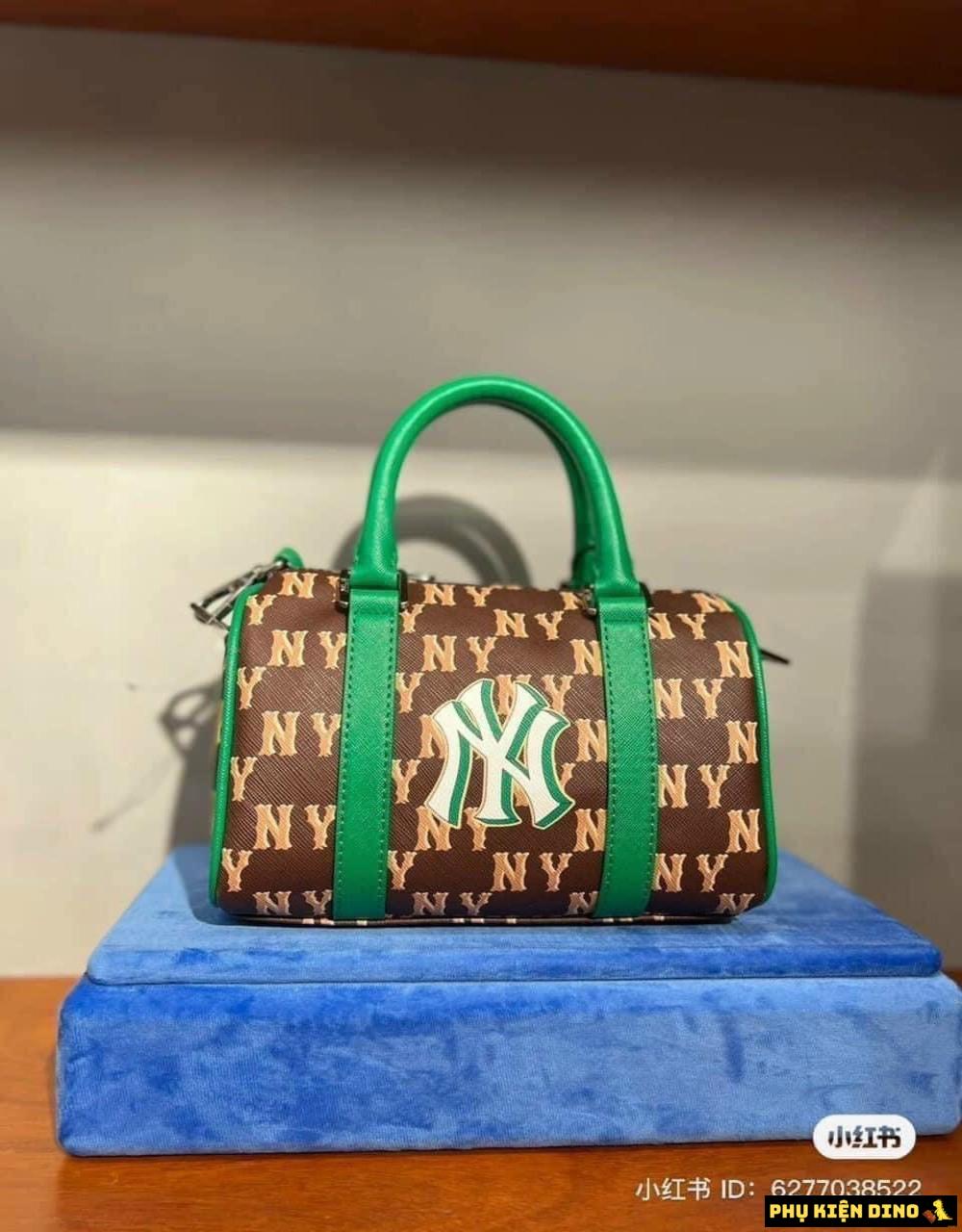Túi MLB Classic Monogram Jacquard Boston Bag New York Yankees 9 Túi MLB Dia Poritiv Coated Canvas Rich 3ABWS023N-50BRD
