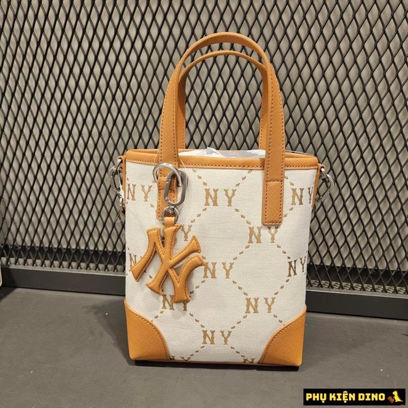 Túi Hộp MLB Diamond Monogram Jacquard Mini Nâu Đen 6 Túi MLB Diamond Monogram Jacquard Mini Cross Bag New York Yankees White Brown 3ACRS054N 50CRS