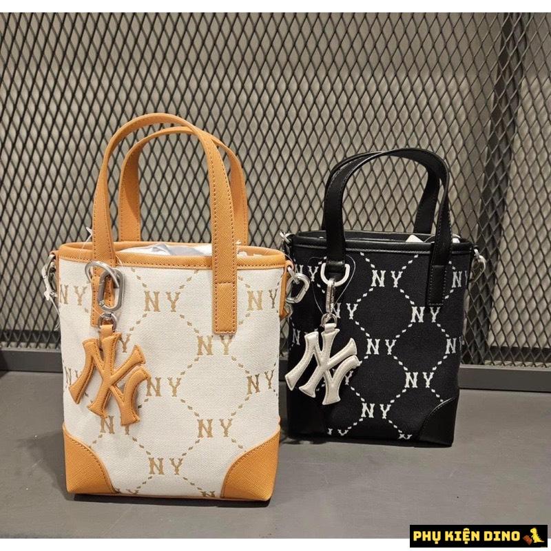 Túi Hộp MLB Diamond Monogram Jacquard Mini Nâu Đen 5 Túi MLB Diamond Monogram Jacquard Mini Cross Bag New York Yankees