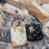 Túi Hộp MLB Diamond Monogram Jacquard Mini Nâu Đen 11 Túi MLB Diamond Monogram NY Đen Nâu