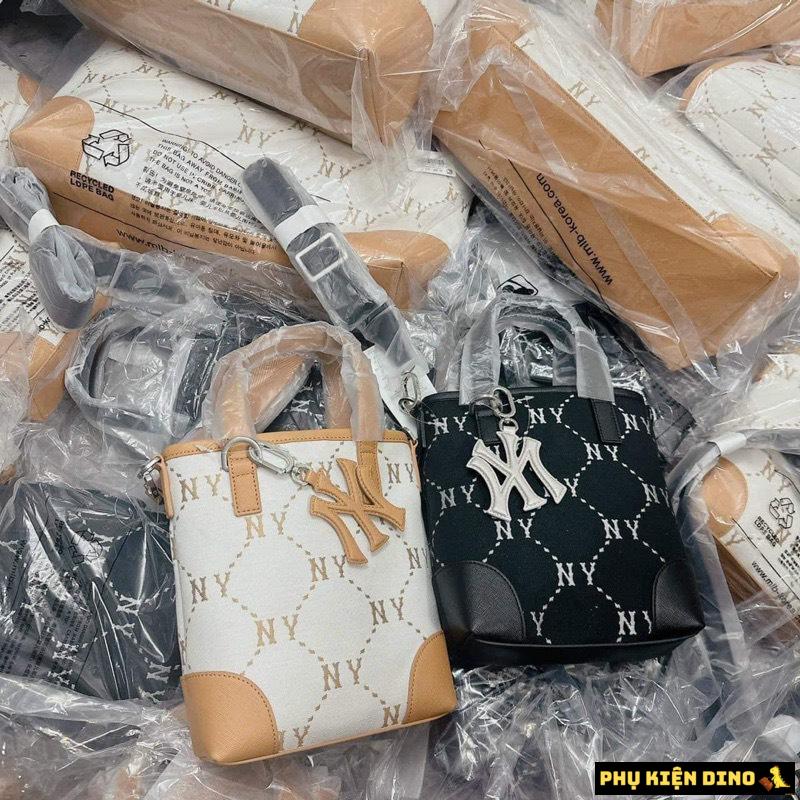 Túi Hộp MLB Diamond Monogram Jacquard Mini Nâu Đen 2 Túi MLB Diamond Monogram NY Đen Nâu