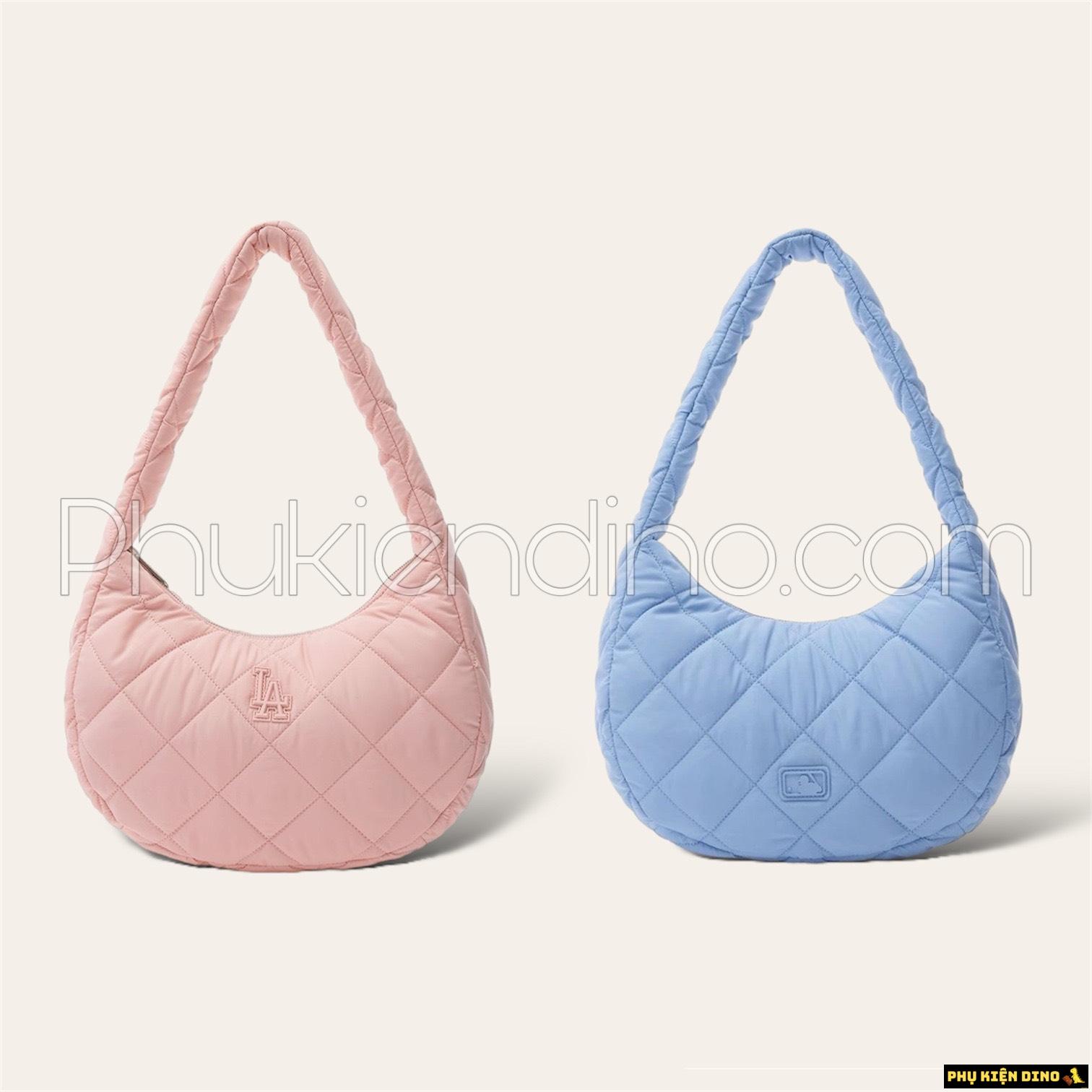 Túi MLB Quilted Hobo Bag LA Dodgers Blue Pink 1 Túi MLB Quilted Hobo Bag LA Dodgers Blue Pink