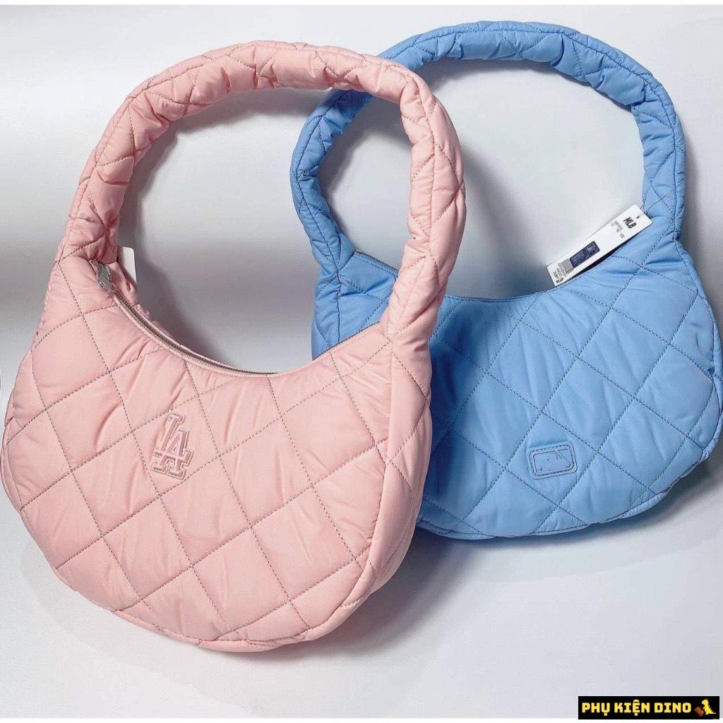 Túi MLB Quilted Hobo Bag LA Dodgers Blue Pink 3 Túi MLB Quilted Hobo Bag LA Dodgers Hồng Xanh Blue