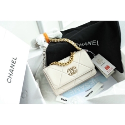 Túi Nữ Chanel CC Black Lambskin 19 White
