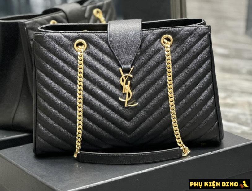 Túi Nữ Saint Laurent YSL Black Matelasse Leather Cassandre 2 Túi Nữ Saint Laurent YSL Black Matelasse Màu Đen