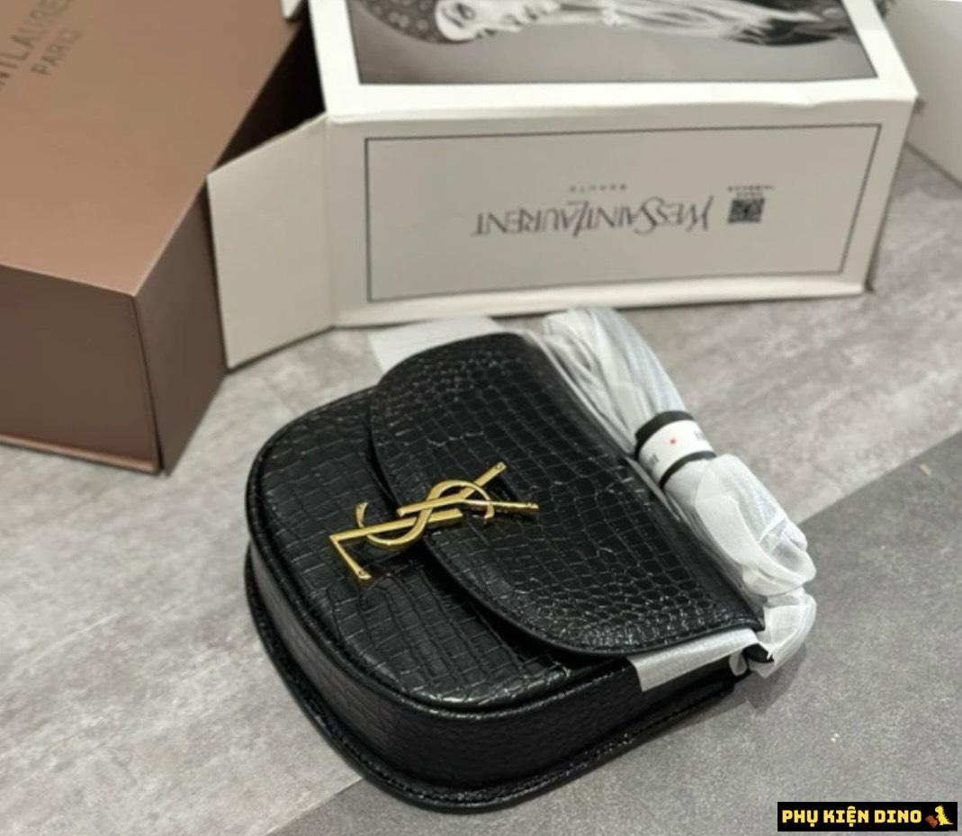 Túi Nữ Saint Laurent YSL Kaia Màu Đen 4 Túi Nữ Saint Laurent YSL Kaia Small Satchel Crocodile Shoulder Bag Black