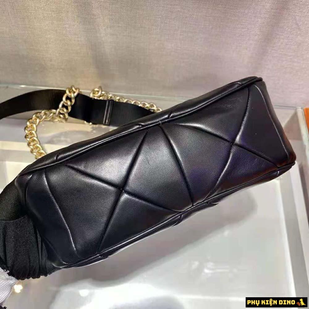 Túi Prada System Nappa Leather Patchwork Black Bag 8 Túi Prada Đen Ô kẻ