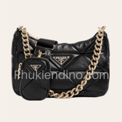 Túi Prada System Nappa Leather Patchwork Black Bag