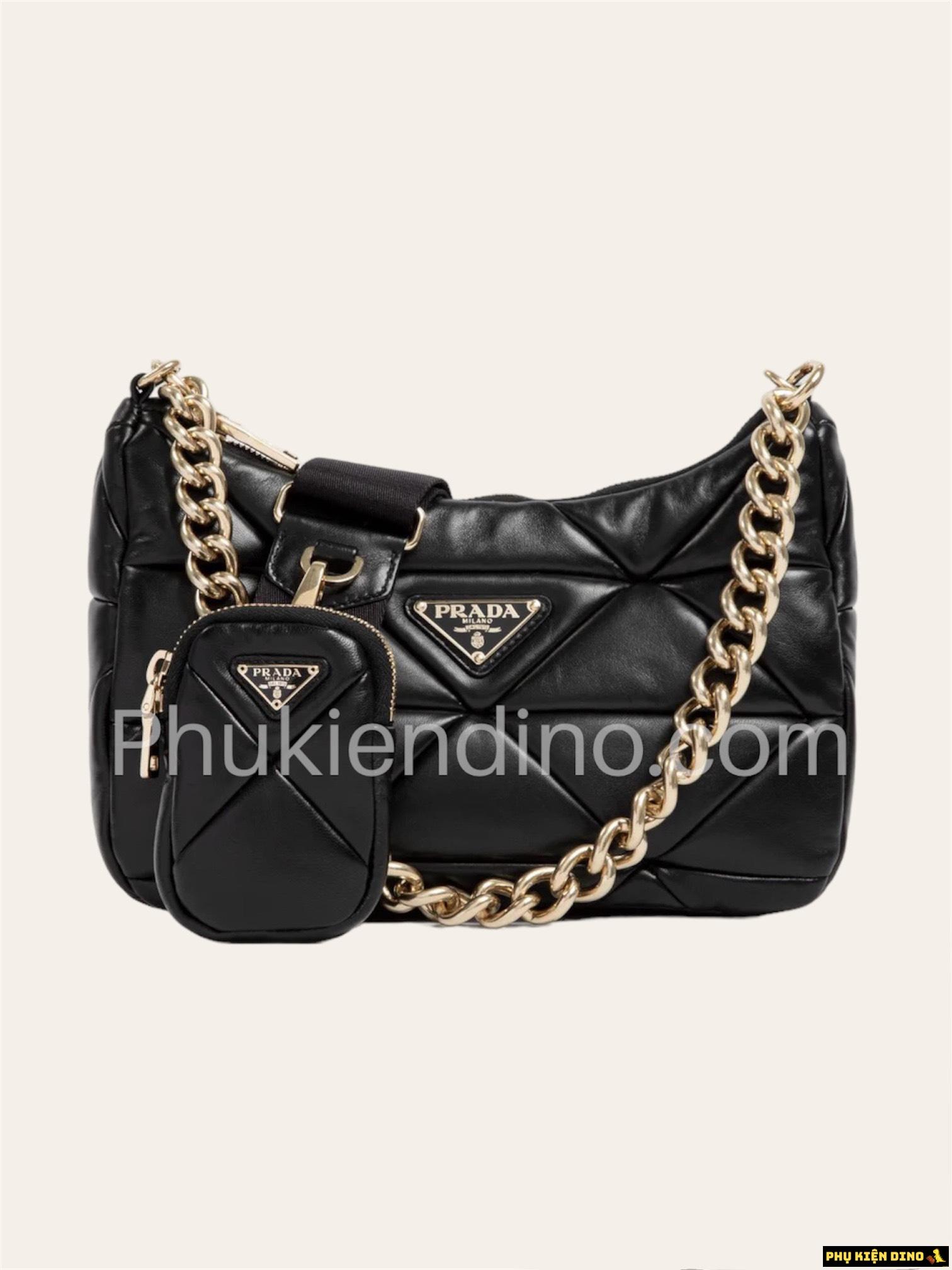 Túi Prada System Nappa Leather Patchwork Black Bag 1 Túi Prada System Nappa Leather Patchwork Black Bag