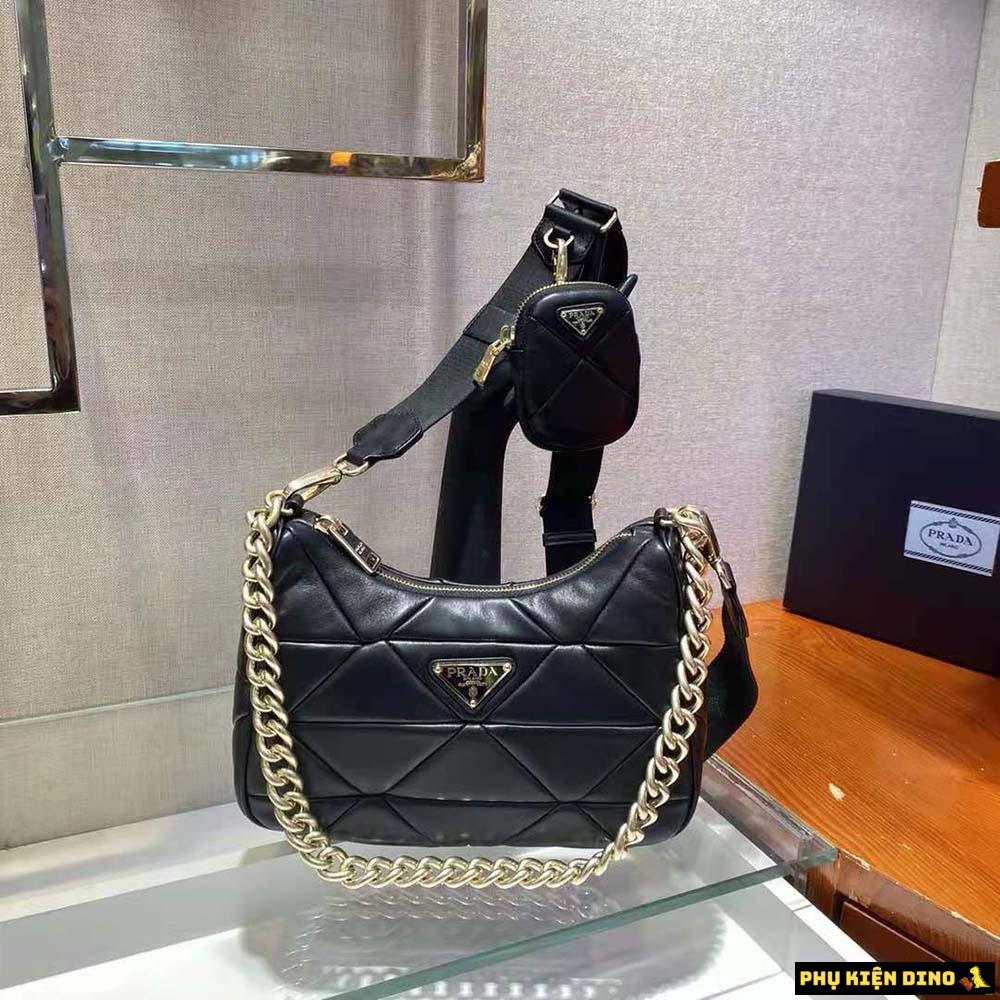 Túi Prada System Nappa Leather Patchwork Black Bag 5 Túi Prada System Nappa Leather Patchwork Màu Đen