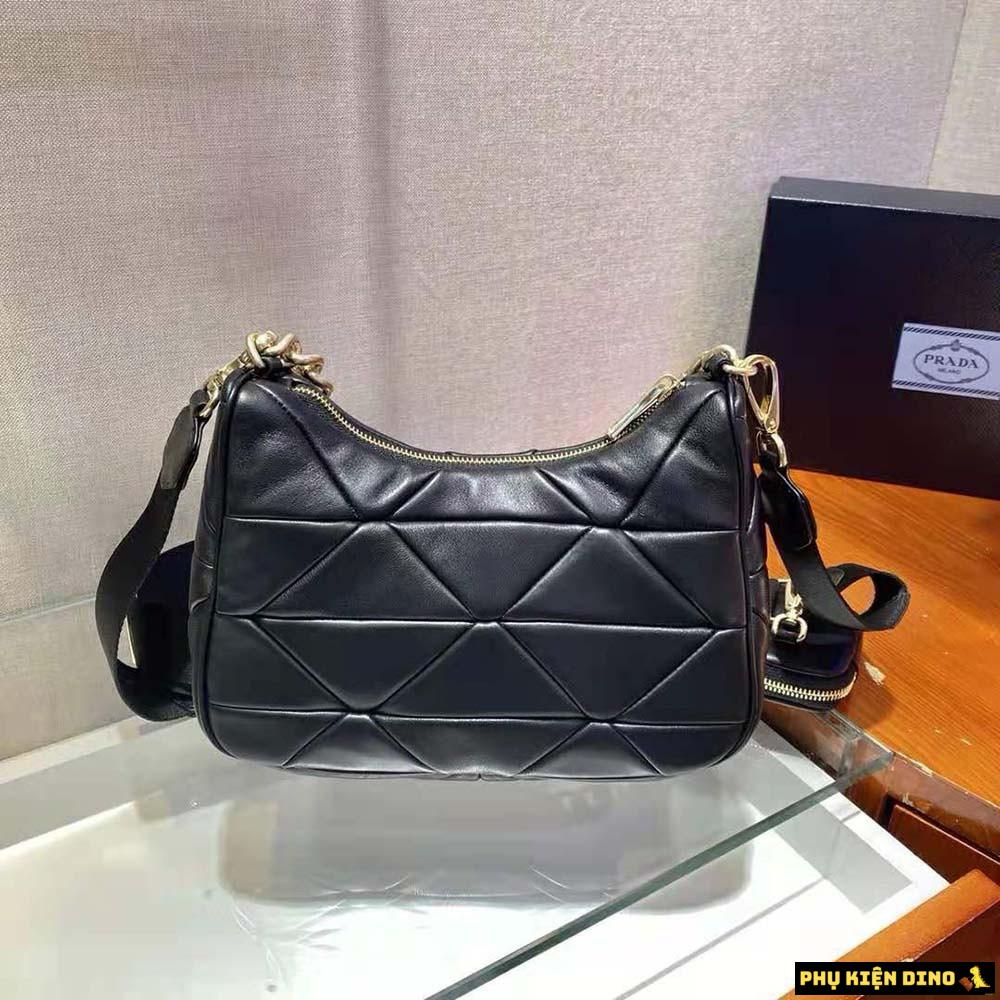 Túi Prada System Nappa Leather Patchwork Black Bag 6 Túi Prada System Padded Shoulder Bag Màu Đen