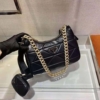 Túi Prada System Nappa Leather Patchwork Black Bag 11 Túi Prada System Padded Shoulder Black Bag