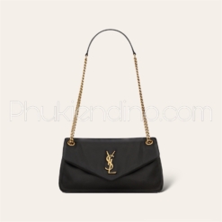Túi Saint Laurent Calypso Plunged Lambskin Black Brown 734153AACQO1000