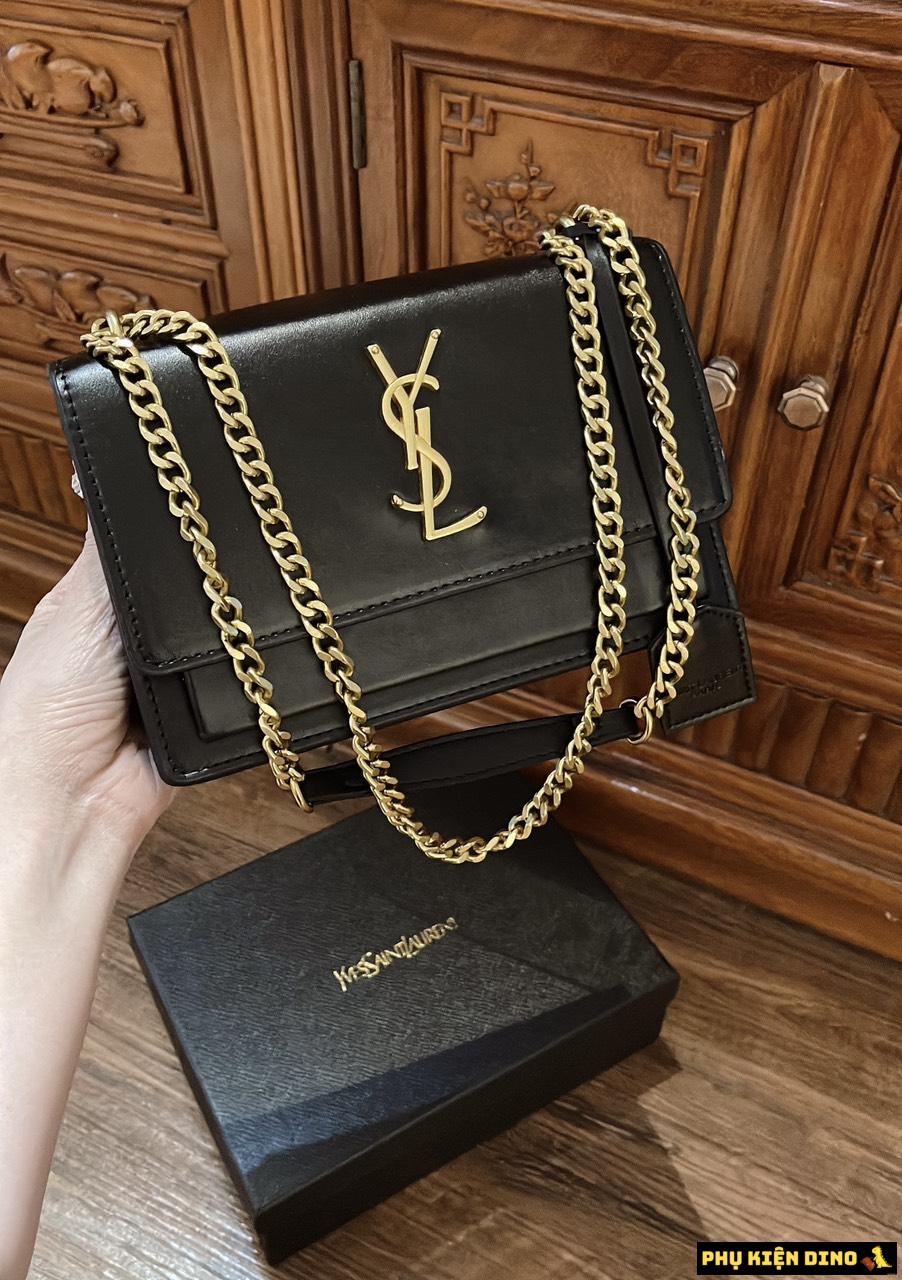 Túi Saint Laurent Sunset YSL Chain Black Shoulder Bag 1 Túi Saint Laurent Green Sunset Medium Shoulder Bag Đen