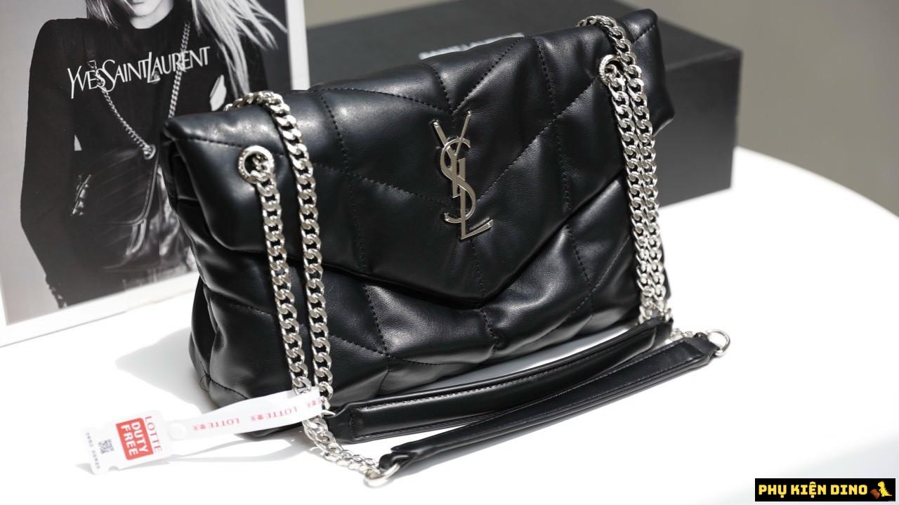 Túi YSL Saint Laurent Black Gold Puffer Toy 5 Túi Saint Laurent Loulou Puffer Medium