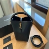 tui saint laurent ysl le 37 leather black bucket bag den size 22