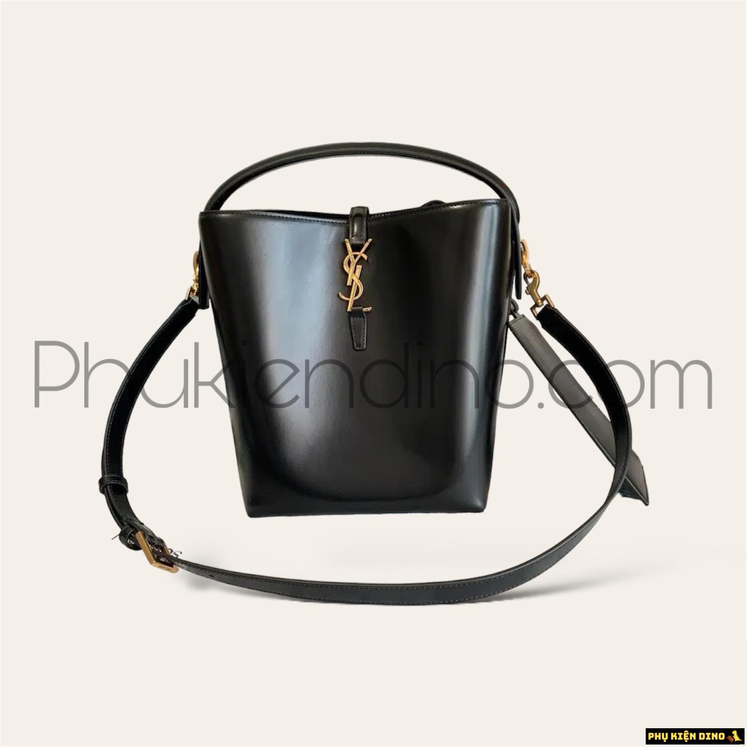 Túi Saint Laurent YSL LE 37 Leather Black Bucket Bag 1 Túi Saint Laurent YSL LE 37 Leather Black Bucket Bag