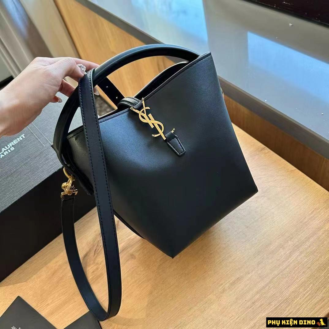 Túi Saint Laurent YSL LE 37 Leather Black Bucket Bag 4 Túi Saint Laurent YSL LE 37 Leather Black