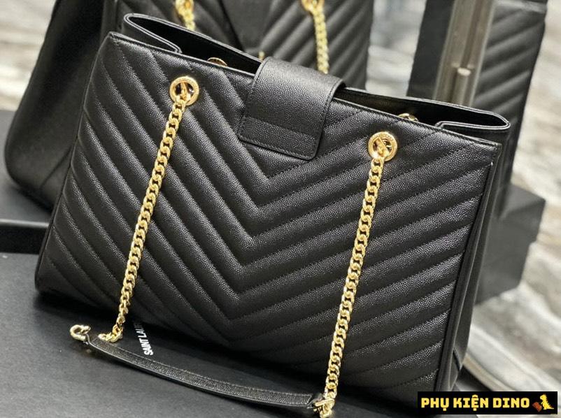 Túi Nữ Saint Laurent YSL Black Matelasse Leather Cassandre 7 Túi Saint Laurent YSL Màu Đen Size 30
