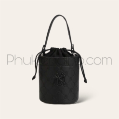 Túi Trụ Tròn MLB Monogram Nano Bucket Bag Black