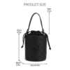 Túi Trụ Tròn MLB Monogram Nano Bucket Bag Black 12 Túi Trụ Tròn MLB Monogram Nano Bucket Bag Màu Đen